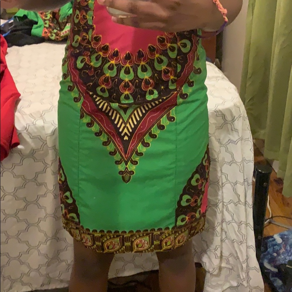 African print skirt